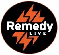 RemedyLIVE logo with QR code